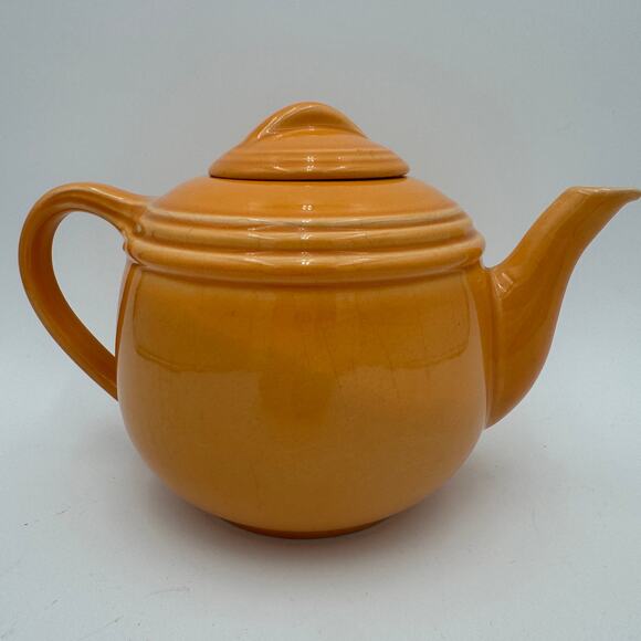 Vtg Nancy Calhoun China Teapot Marigold Marked "SAMPLE" One of a Kind Flamingo - Picture 9 of 10
